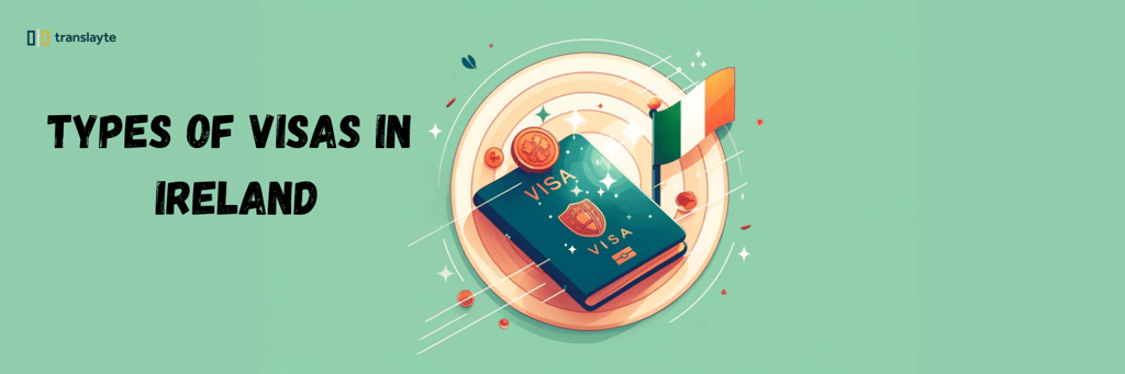 illustration of ireland passport, how to apply for visas in ireland